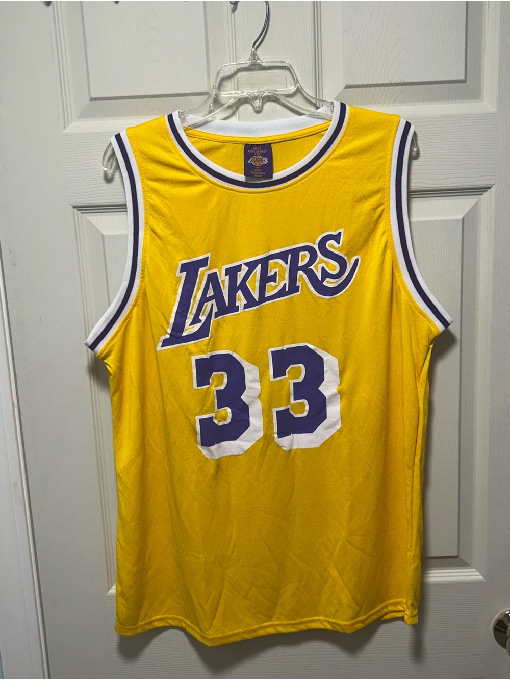 Kareem Abdul Jabbar #33 Los Angeles Lakers Gold Jersey SGA Giveaway Men's XL